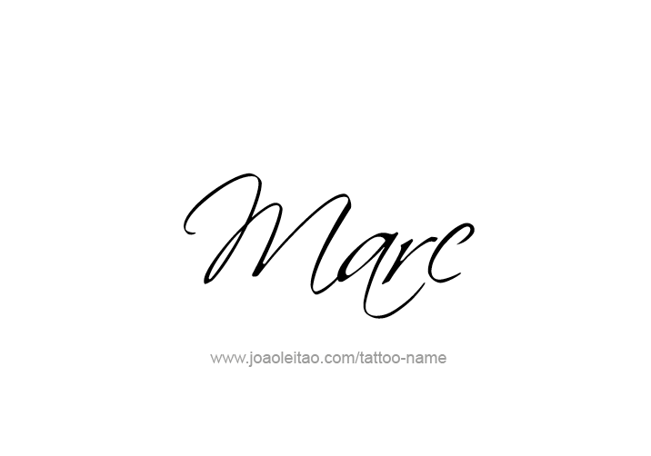 Tattoo Design  Name Marc   