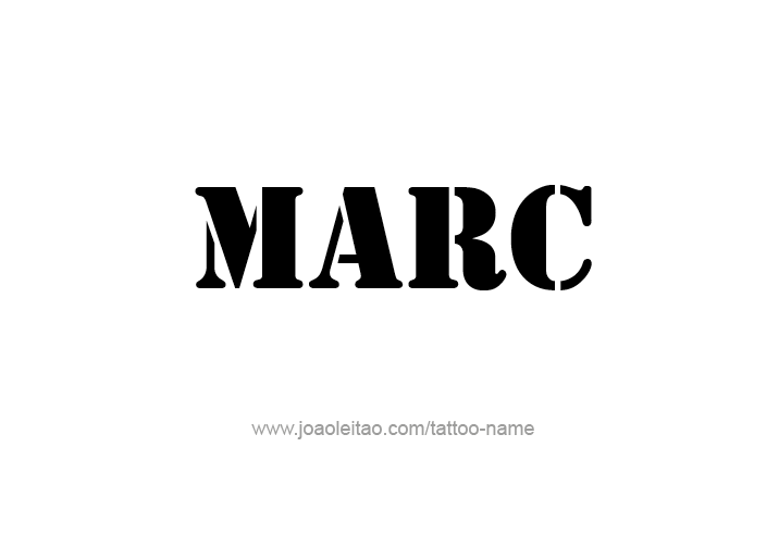 Tattoo Design  Name Marc   