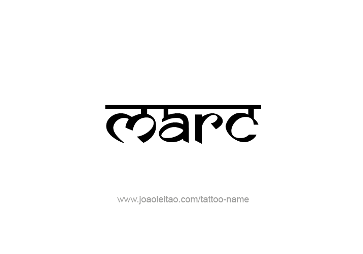 Tattoo Design  Name Marc   