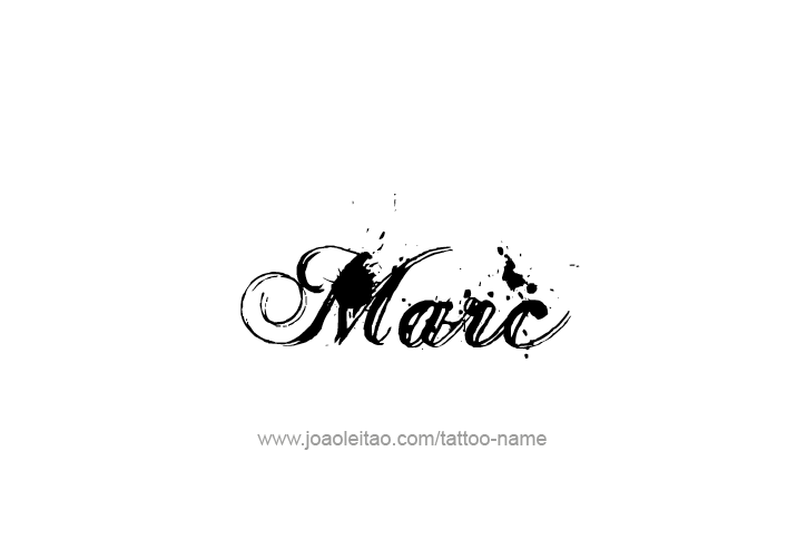 Tattoo Design  Name Marc   