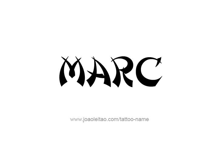 Tattoo Design  Name Marc