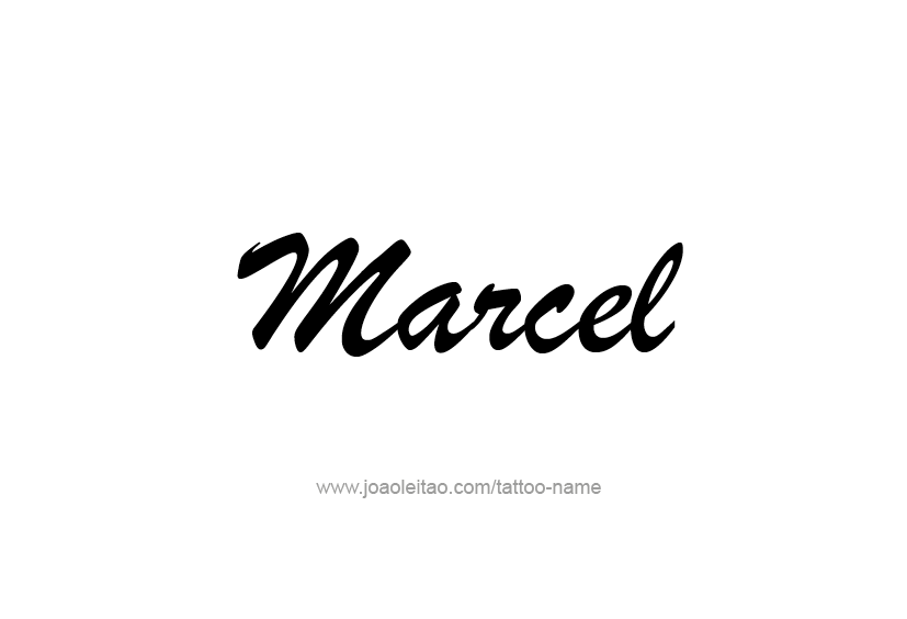 Tattoo Design  Name Marcel   