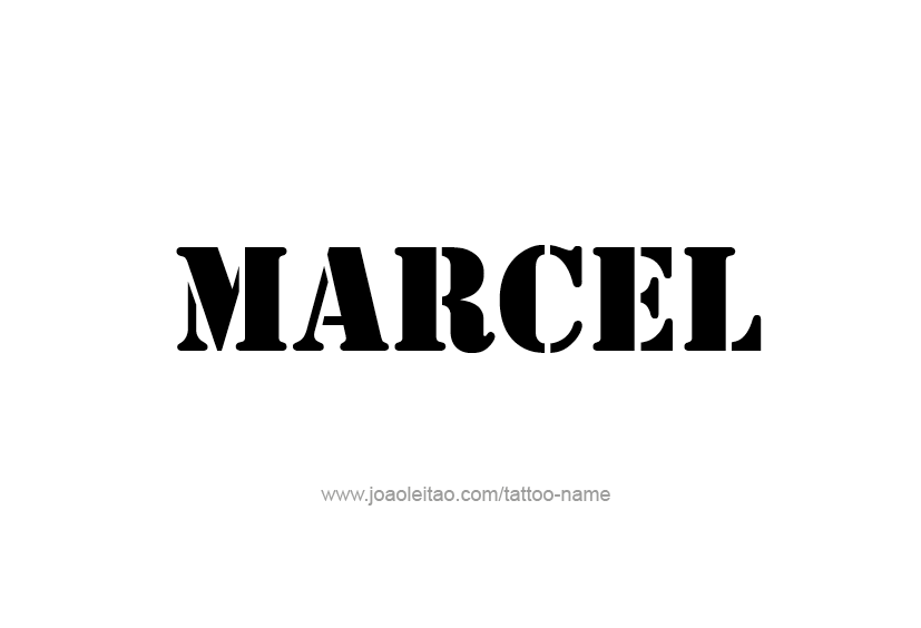 Tattoo Design  Name Marcel   