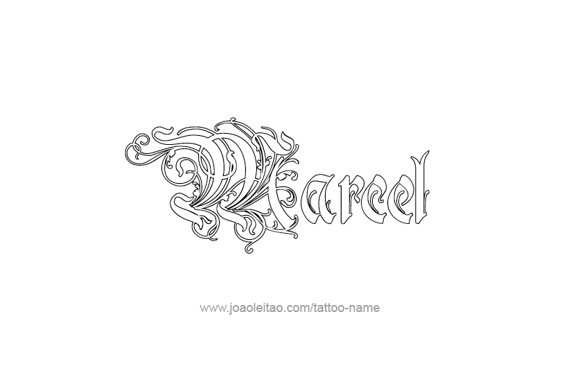 Tattoo Design  Name Marcel   