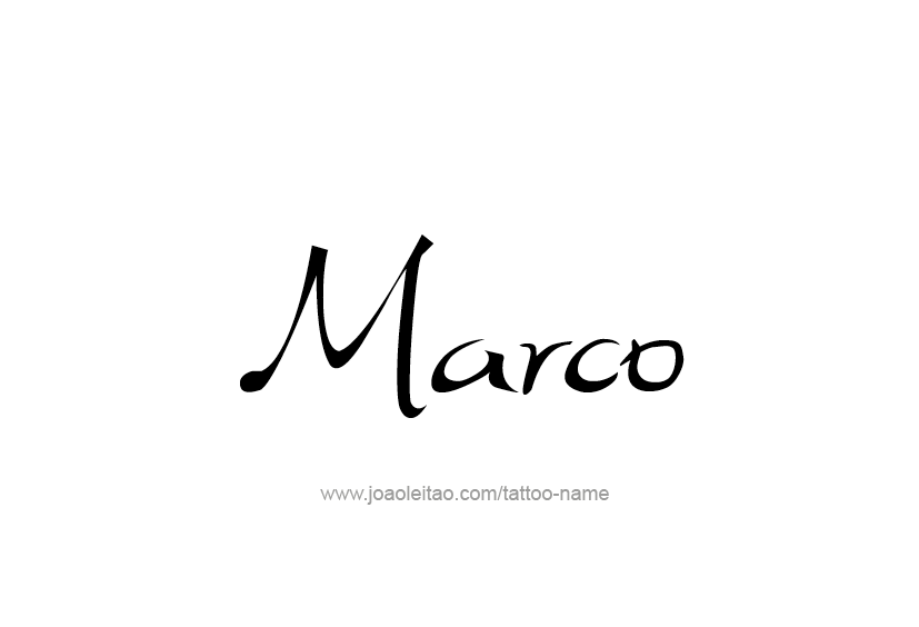 Tattoo Design  Name Marco   