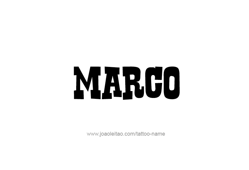 Tattoo Design  Name Marco   