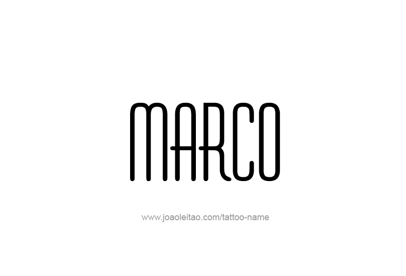 Tattoo Design  Name Marco   