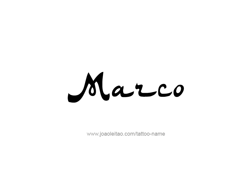 Tattoo Design  Name Marco   