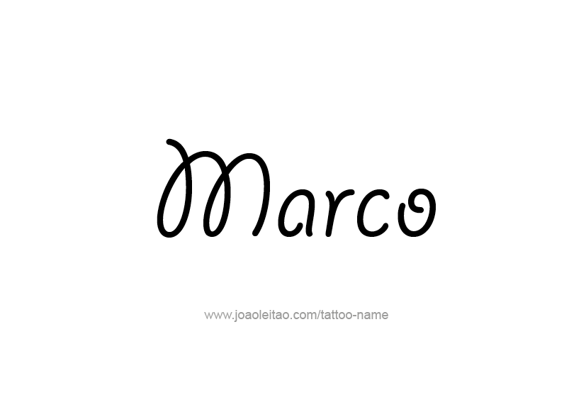 Tattoo Design  Name Marco   