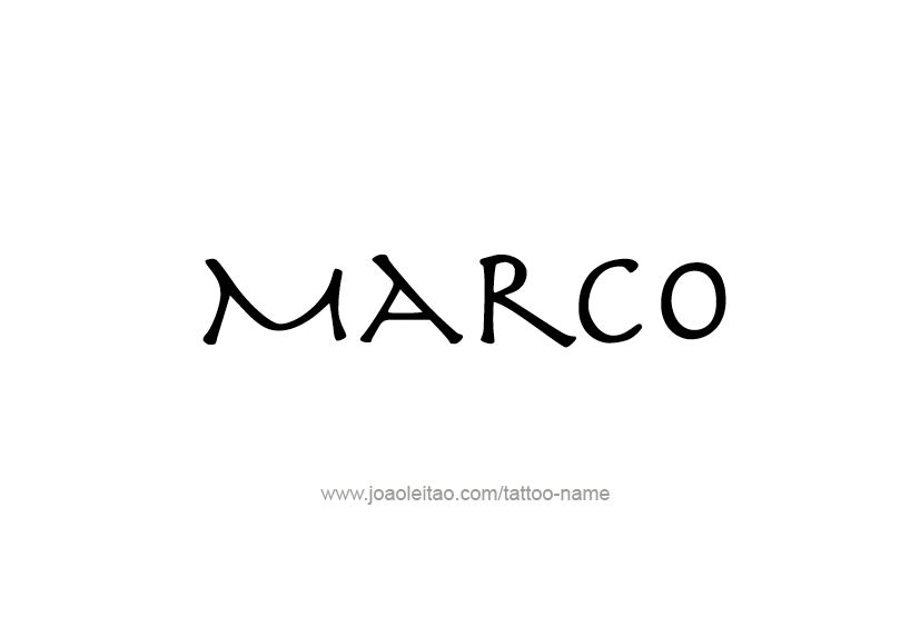 Tattoo Design  Name Marco   