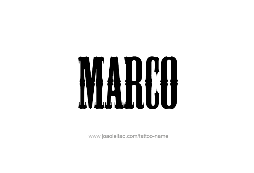 Tattoo Design  Name Marco   