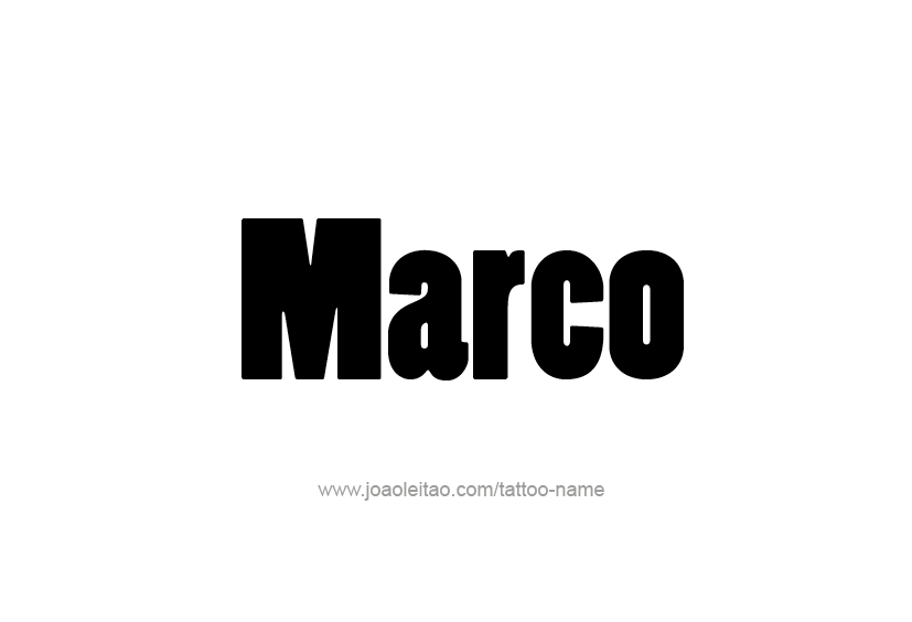 Tattoo Design  Name Marco   