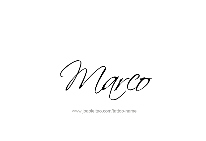 Tattoo Design  Name Marco   