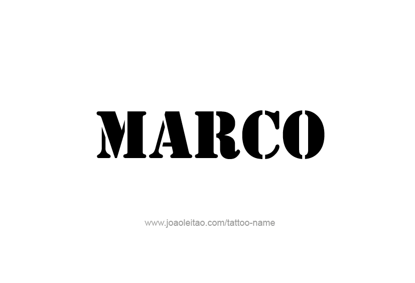 Tattoo Design  Name Marco   