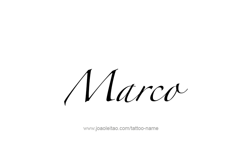 Tattoo Design  Name Marco   