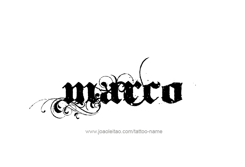 Tattoo Design  Name Marco   