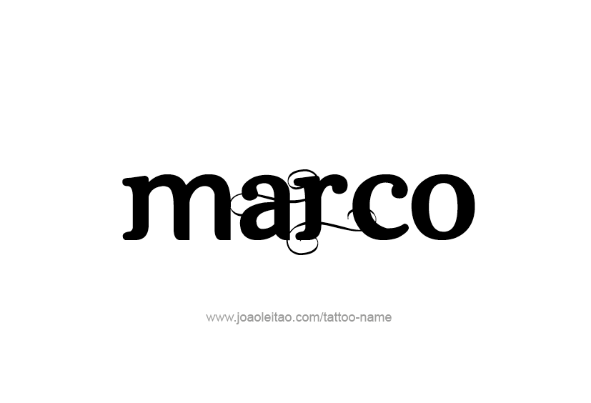 Tattoo Design  Name Marco   