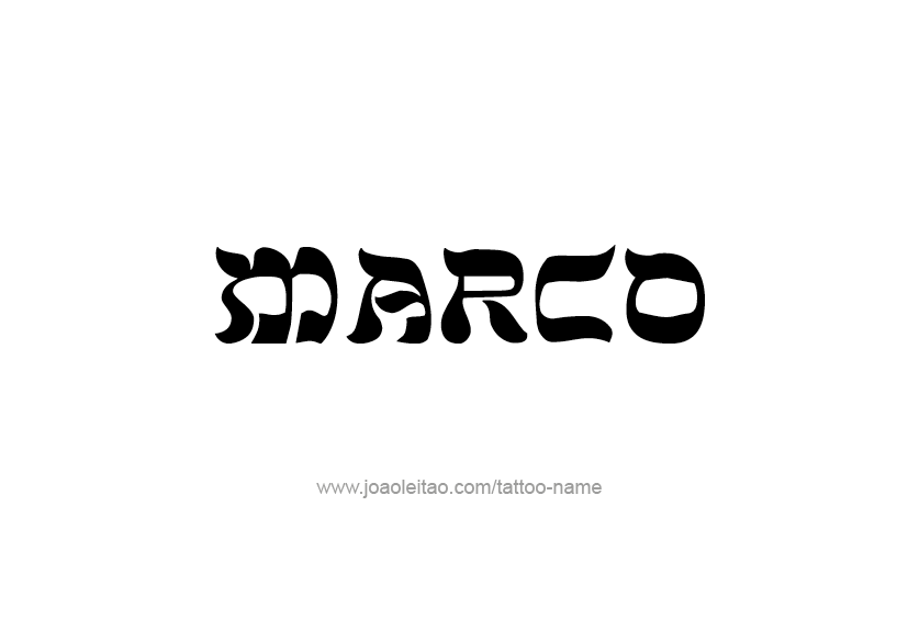 Tattoo Design  Name Marco   