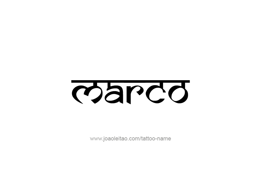 Tattoo Design  Name Marco   