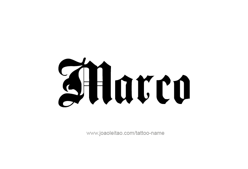 Tattoo Design  Name Marco   