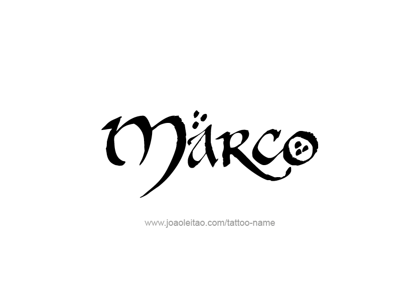 Tattoo Design  Name Marco   