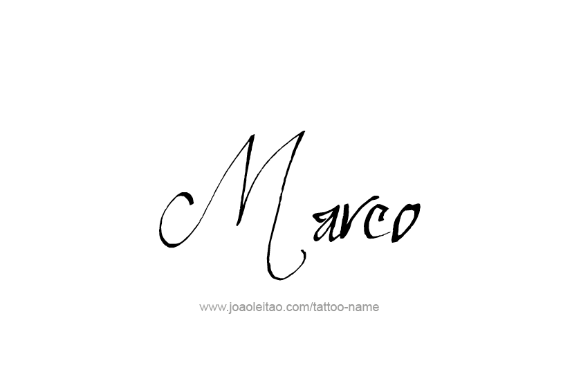 Tattoo Design  Name Marco   