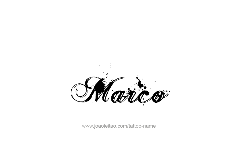 Marco Name Tattoo Designs