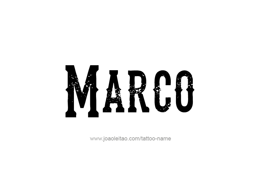 Tattoo Design  Name Marco   