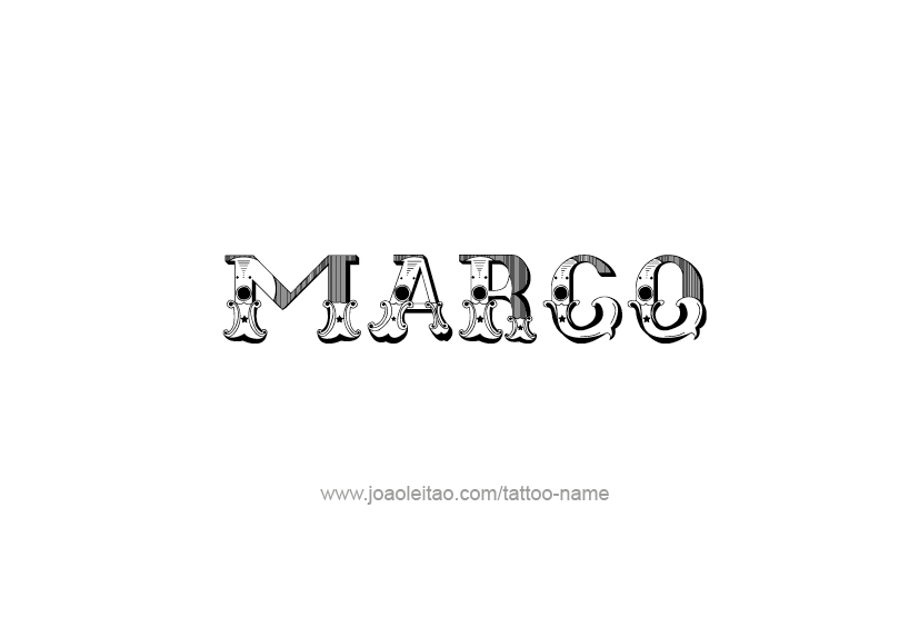 Tattoo Design  Name Marco   