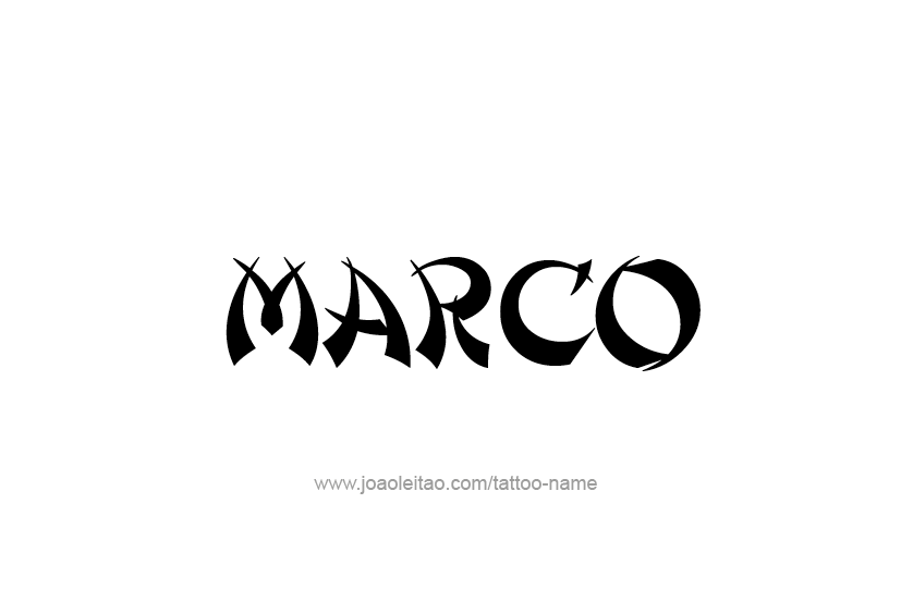 Tattoo Design  Name Marco