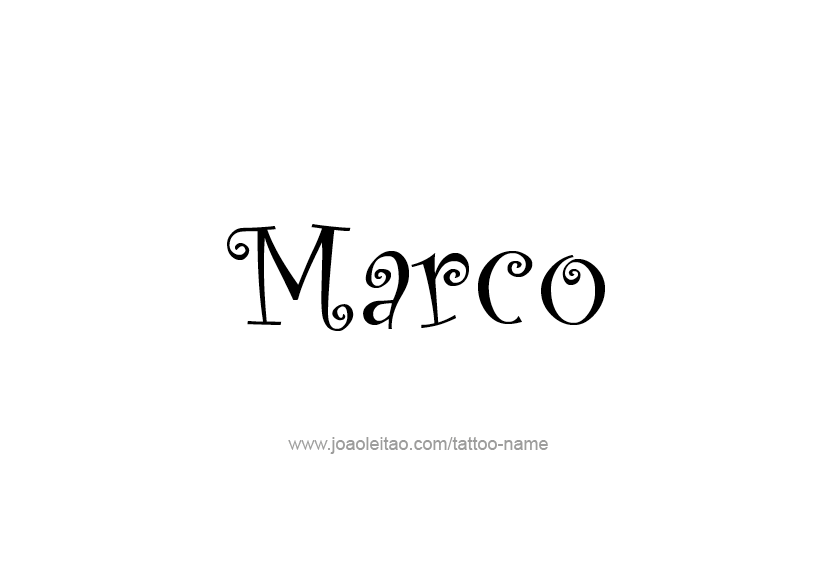 Tattoo Design  Name Marco   