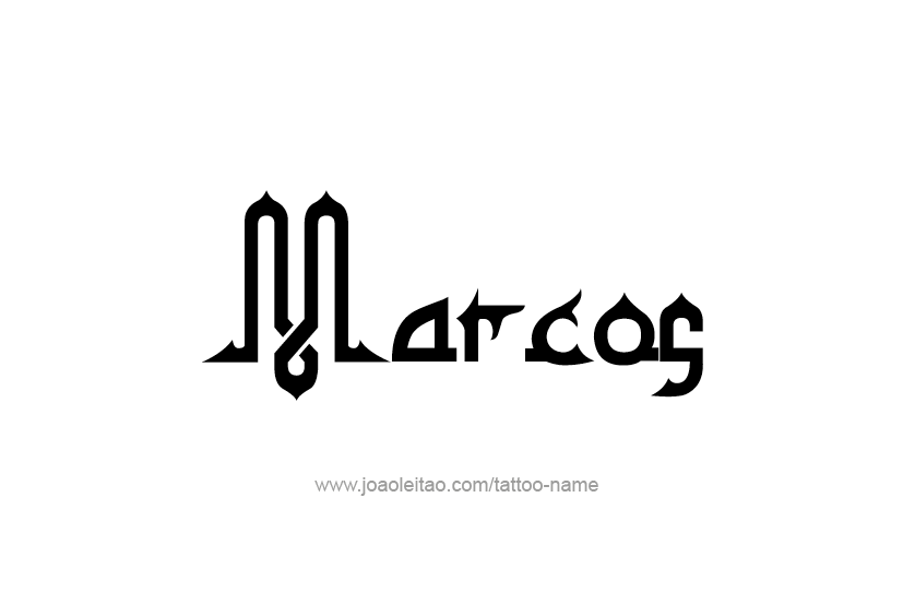 Tattoo Design  Name Marcos   