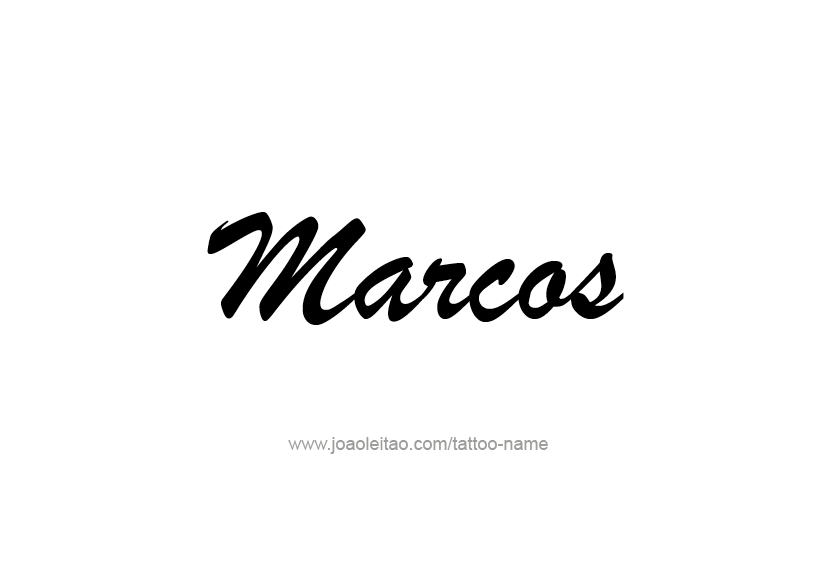 Tattoo Design  Name Marcos   