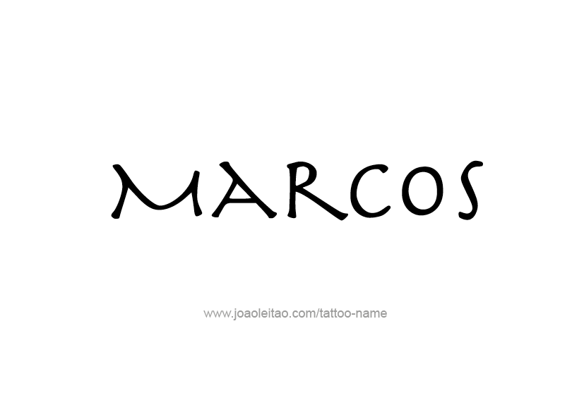 Tattoo Design  Name Marcos   