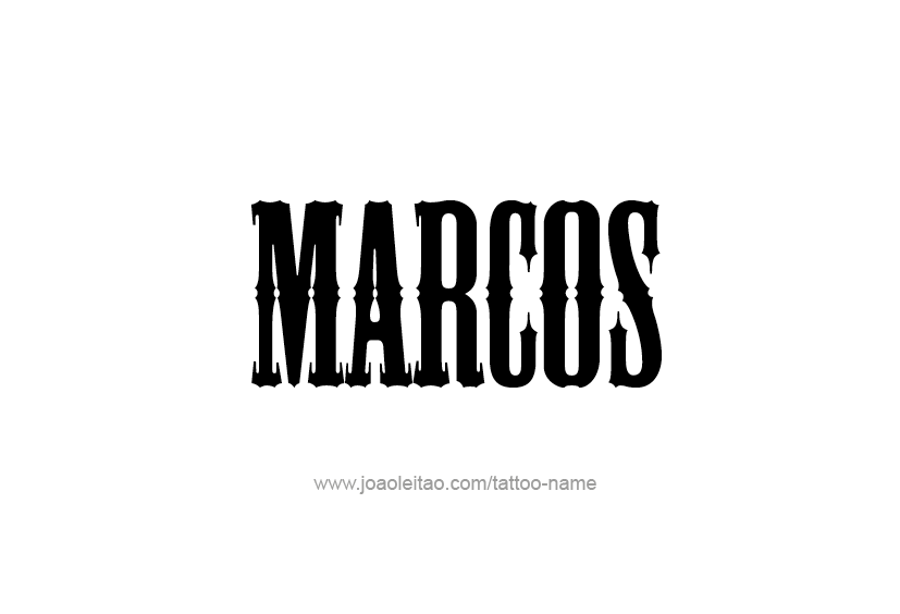 Tattoo Design  Name Marcos   