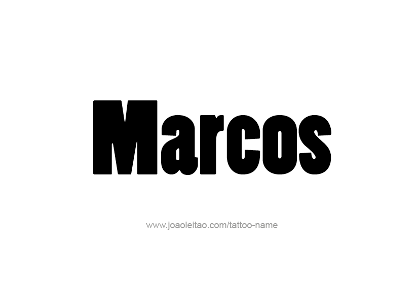 Tattoo Design  Name Marcos   