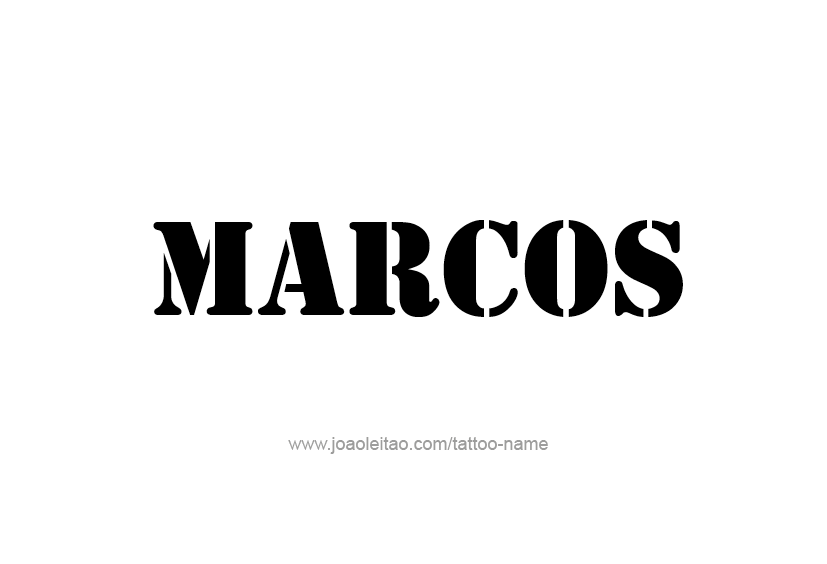 Tattoo Design  Name Marcos   