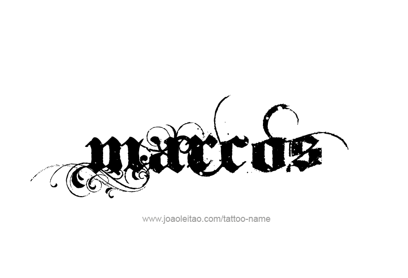 Tattoo Design  Name Marcos   