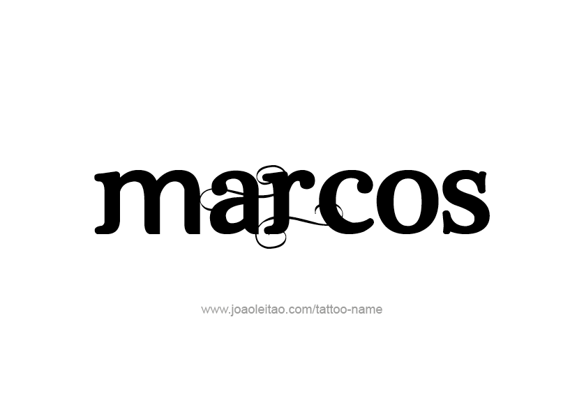 Tattoo Design  Name Marcos   