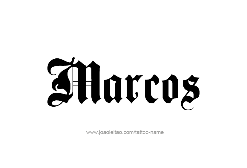 Tattoo Design  Name Marcos   