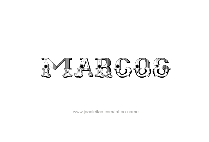 Tattoo Design  Name Marcos   