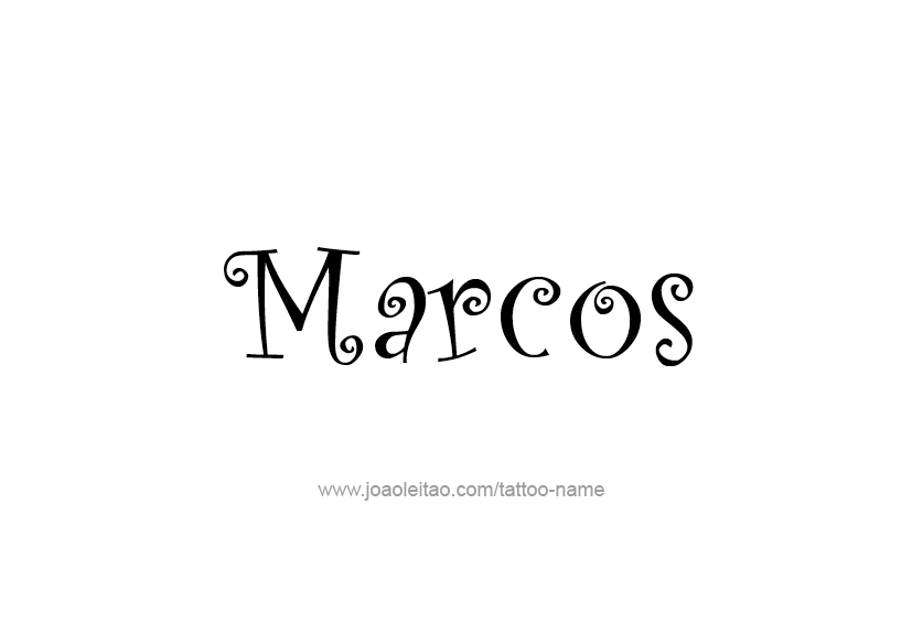 Tattoo Design  Name Marcos   