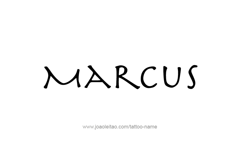 Tattoo Design  Name Marcus   