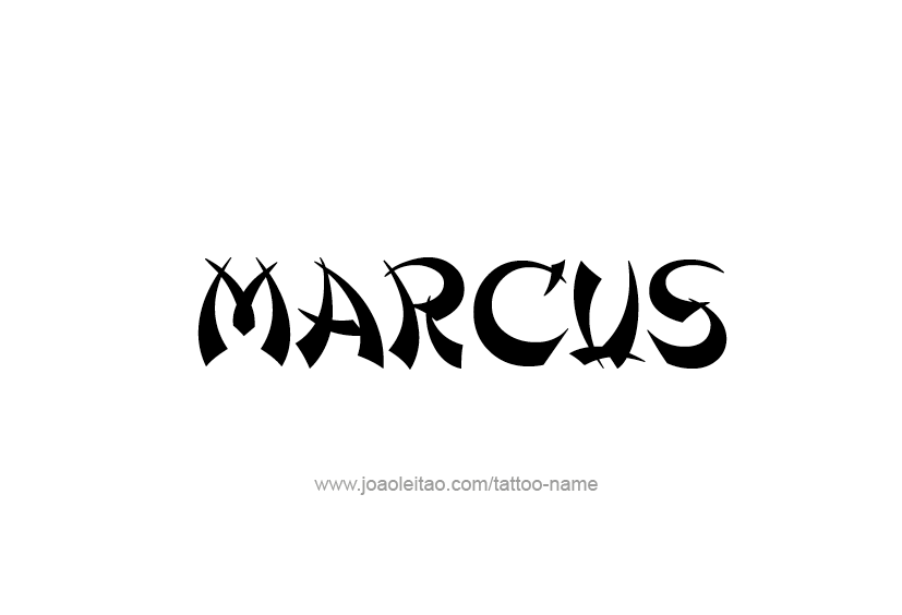 Tattoo Design  Name Marcus