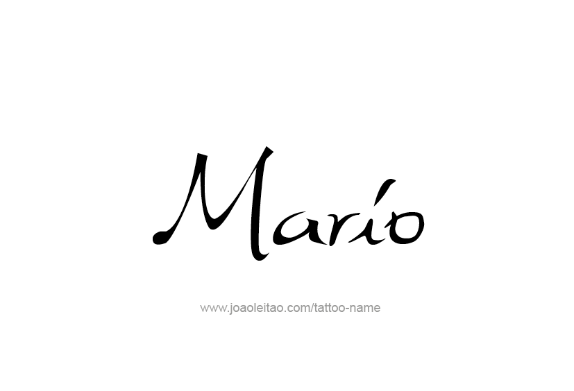 Tattoo Design  Name Mario   