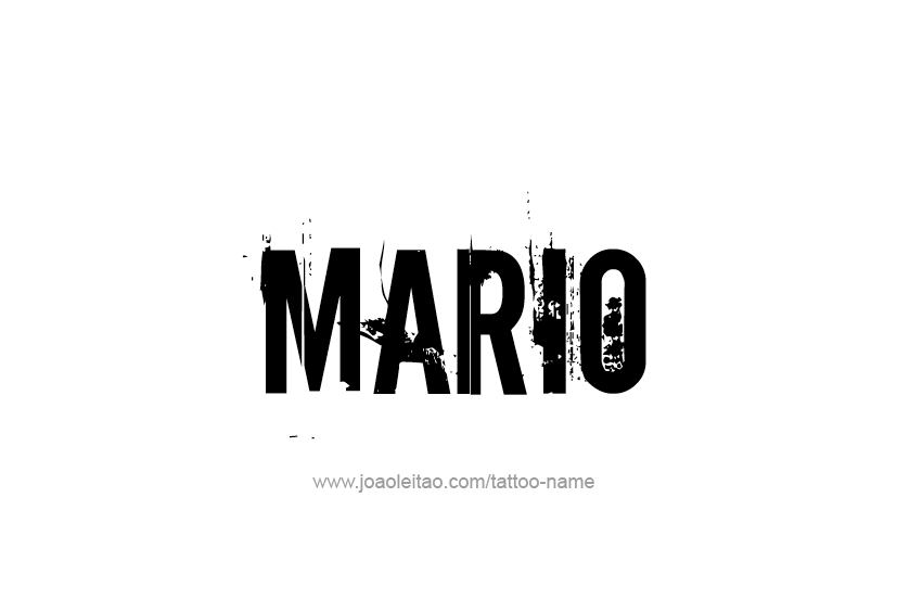 Tattoo Design  Name Mario   