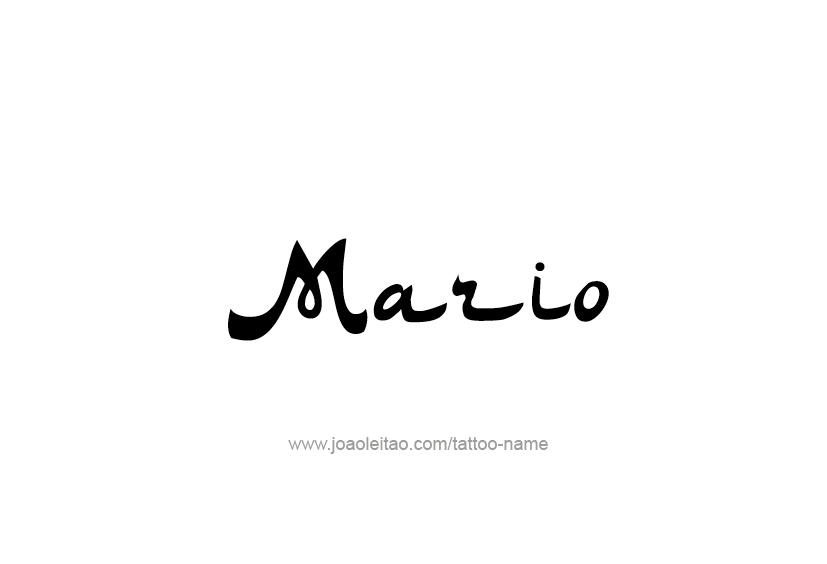 Tattoo Design  Name Mario   