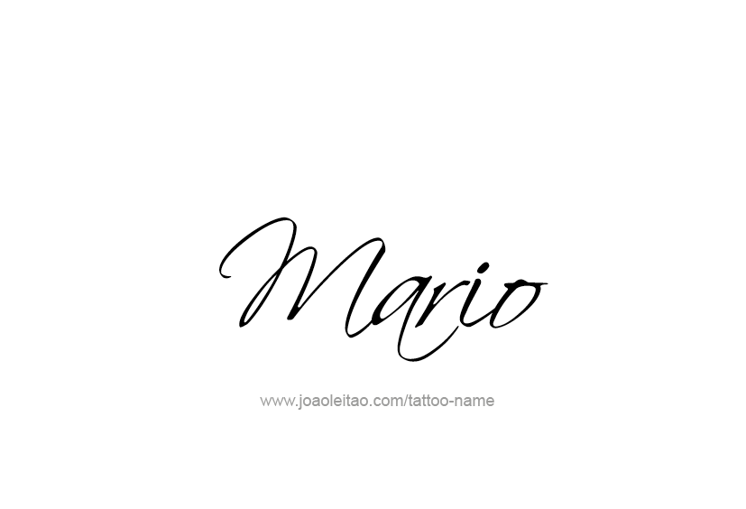 Tattoo Design  Name Mario   