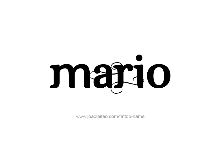 Tattoo Design  Name Mario   