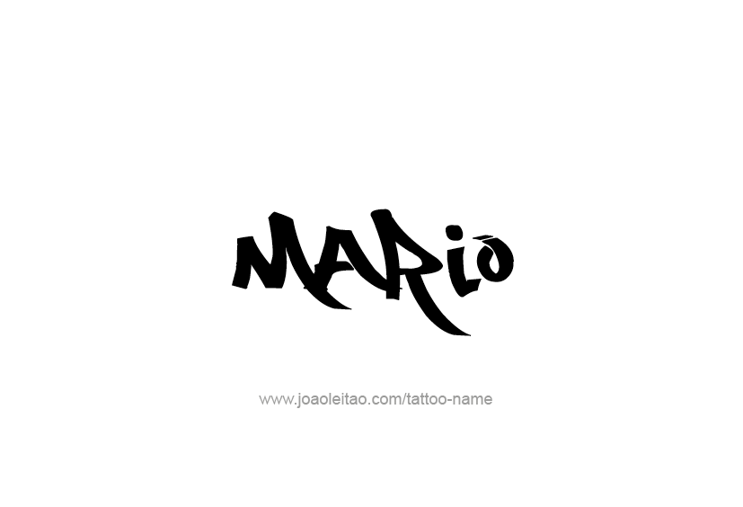Tattoo Design  Name Mario   